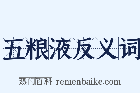 五粮液反义词是什么意思的图片